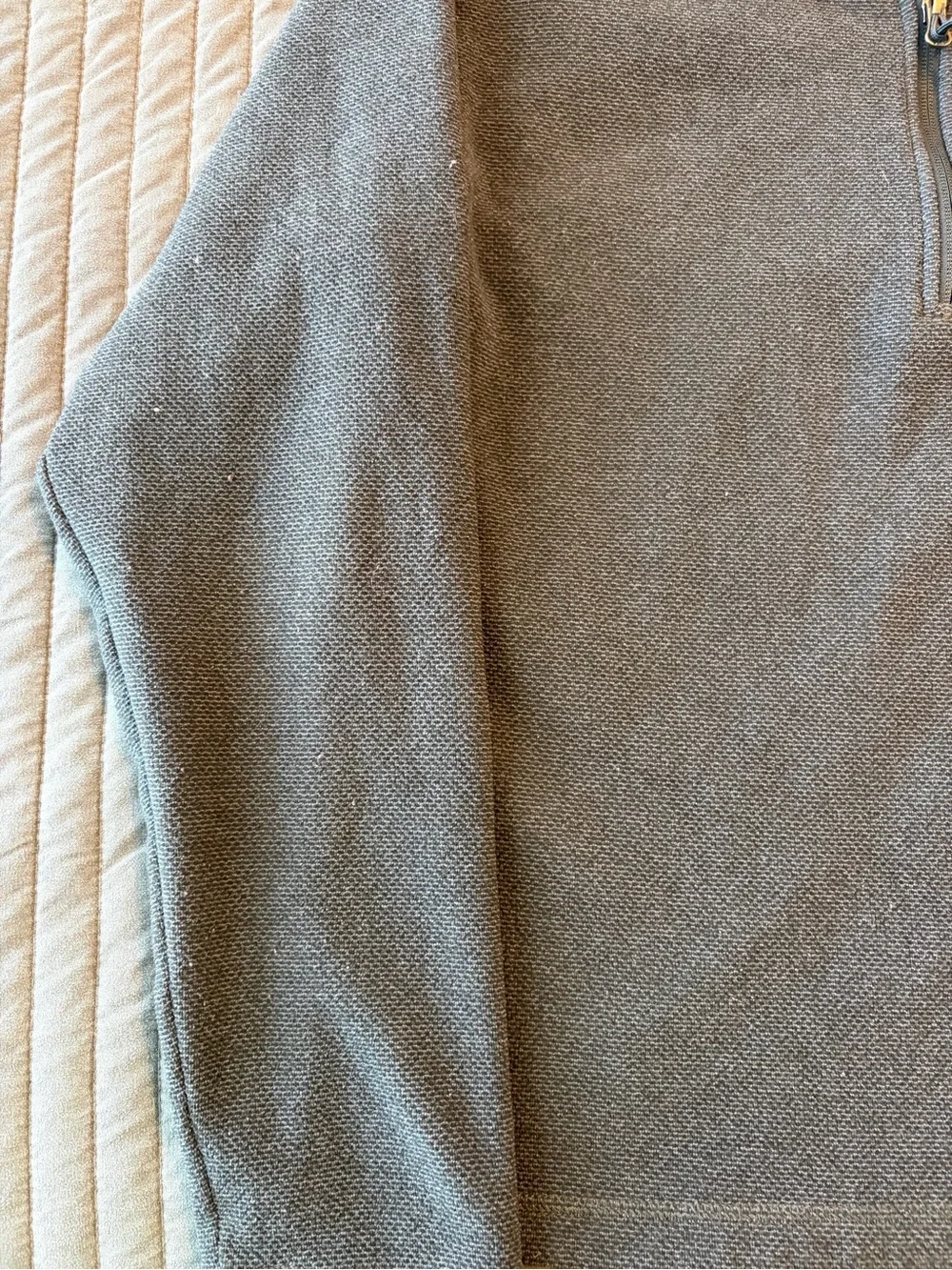 The North Face Mens 1/4‎ Zip Sweater Fleece Pullover Charcoal Gray Size L